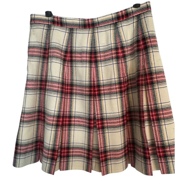 Talbots 12 Petite Tartan Plaid Wool Blend A-Line Skirt - Picture 2 of 16